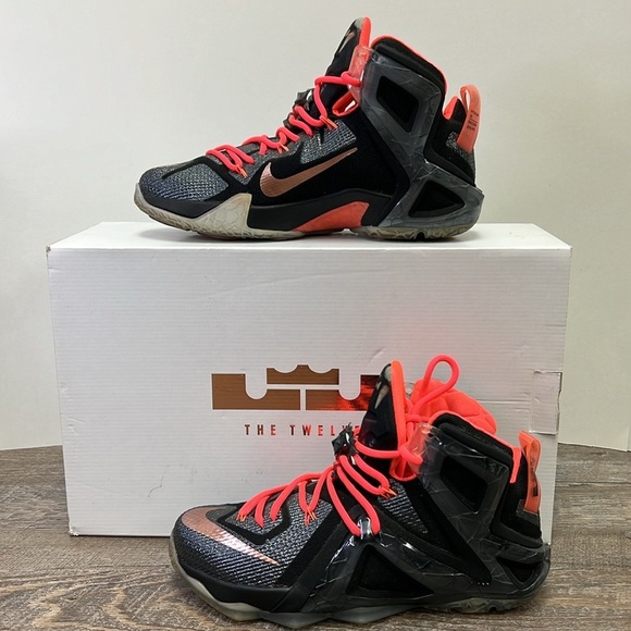 Nike LeBron 12 ‘Rose Gold’ 724559-091 Basketball Shoes Men’s Size 8 w/ Box main image 8
